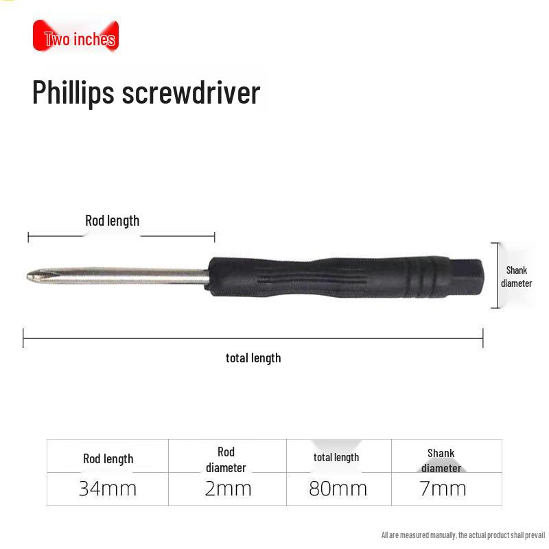 Chrome Vanadium Steel Magnetic Phillips/Flathead Screwdriver - Hardened Manual Tool for Household Use