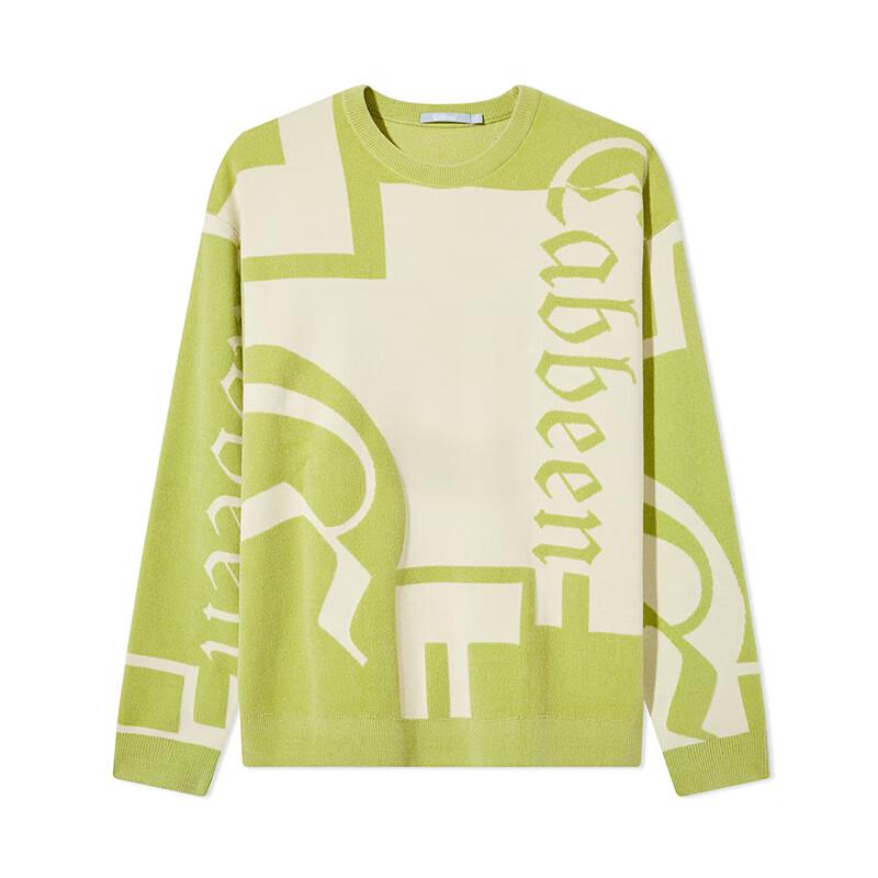 Cabbeen Logo Jacquard Knit Sweater