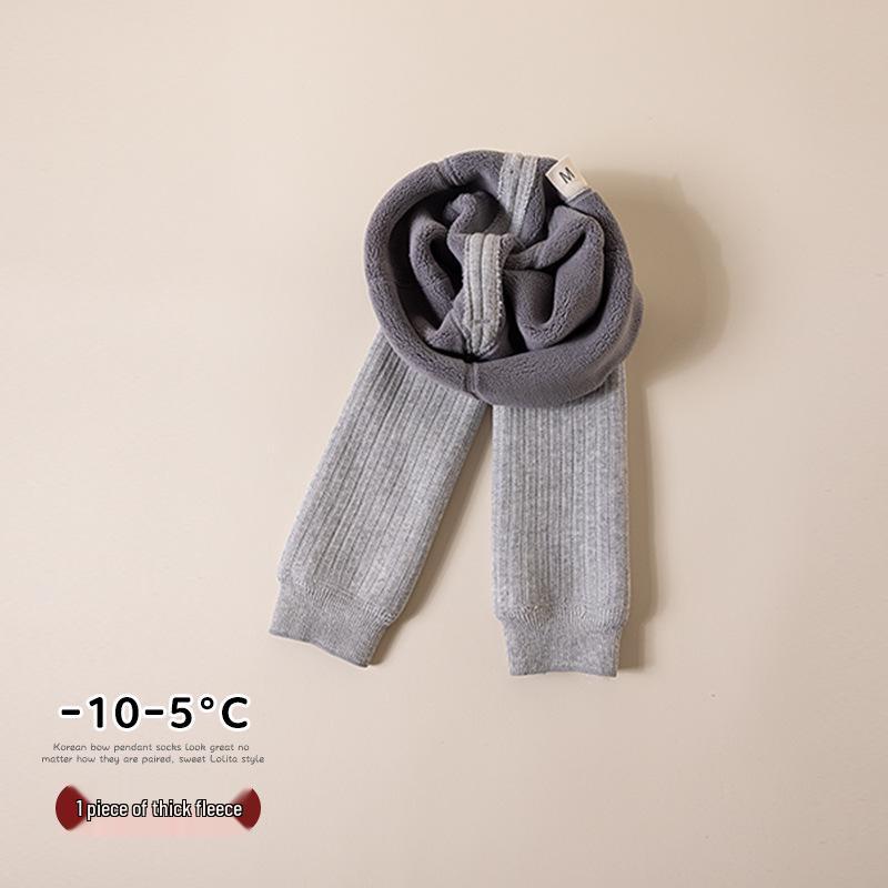 2025 Fleece-Lined Striped Leggings for Girls - Thick, Warm, and Stylish for Autumn & Winter