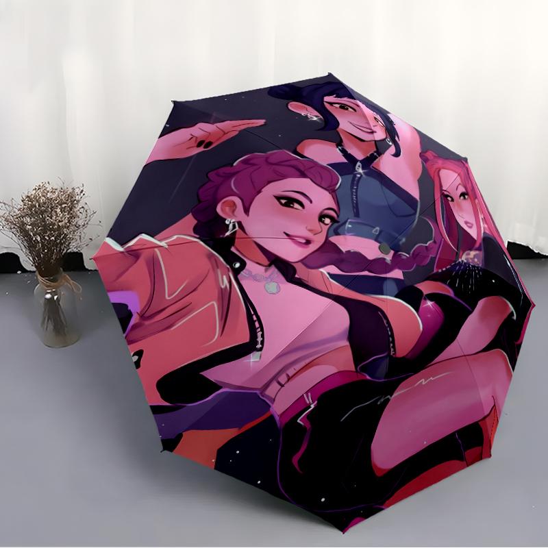 1pc KPop Demon Hunters6 Umbrella, Sun Protection, And UV Shielding. It Has Eight Sturdy Ribs for Outdoor Use And Perfect Gift