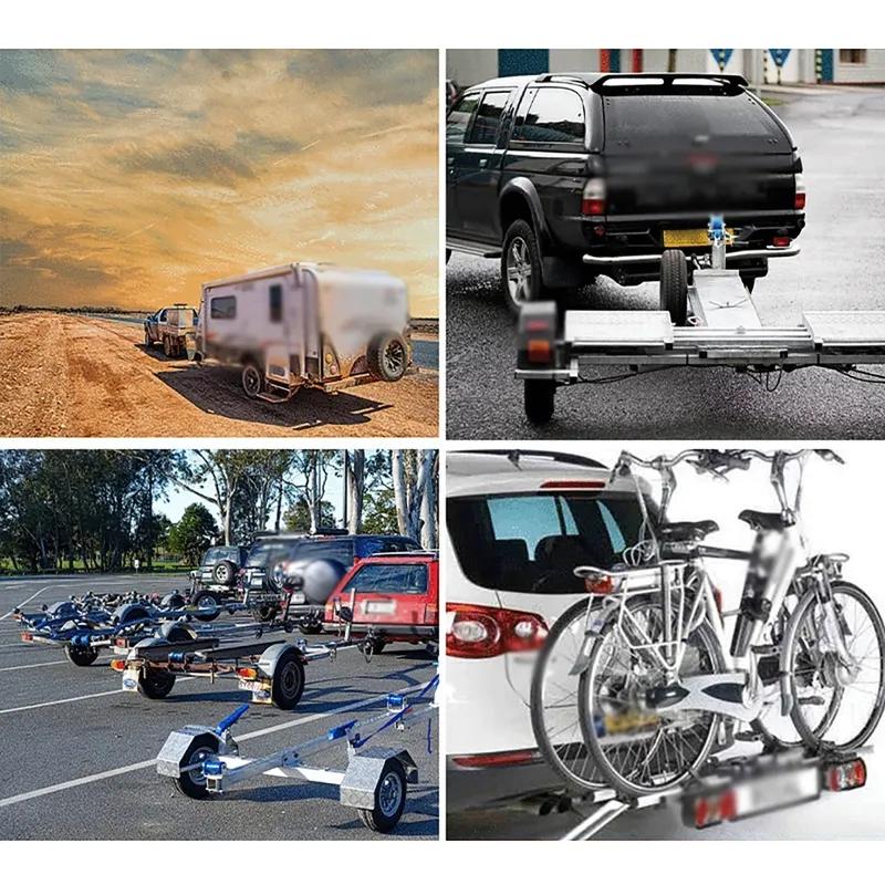 7-Pin Round Plug Trailer Light Wiring Adapter US to EU 7-Way Blade Round Plug Socket Standard Car Electric Towing Accessories