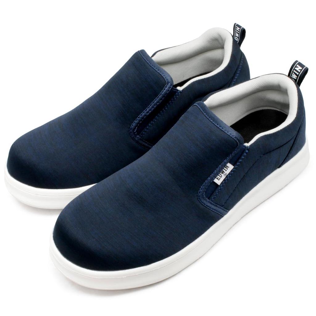 Edwin Safety with Resin Toe EVA and Toe Size Men's Low-Cut Slip-On Shoes, Ultra-Lightweight, Cap, Sole, Protection, Navy, 26.5 (esm261)