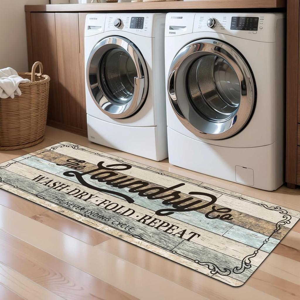 VIKAMA American-Style Kitchen Carpet Laundry Room Non-Slip Floor Mat Hallway Bedroom Long Strip Carpet Home Decoration
