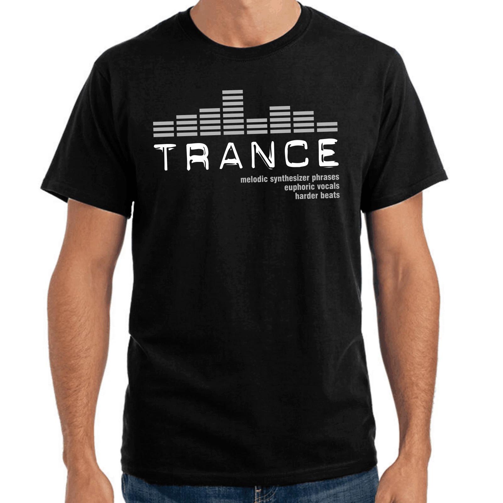 Men s and Women s T-shirts Trance Eq Equalizer Club Disco Dj Music Electronic Techno House L