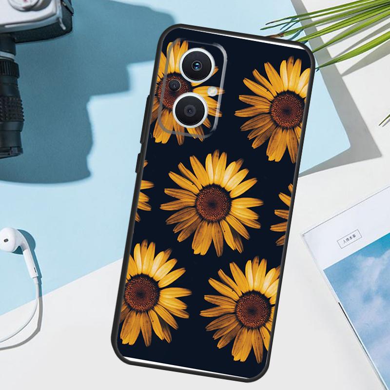 Sunny Sunflower Cover For OPPO Reno 8 7 Lite 10 11 12 13 14 Pro 11F 12F 13F 14F OPPO Find X8 X5 X9 Pro Case