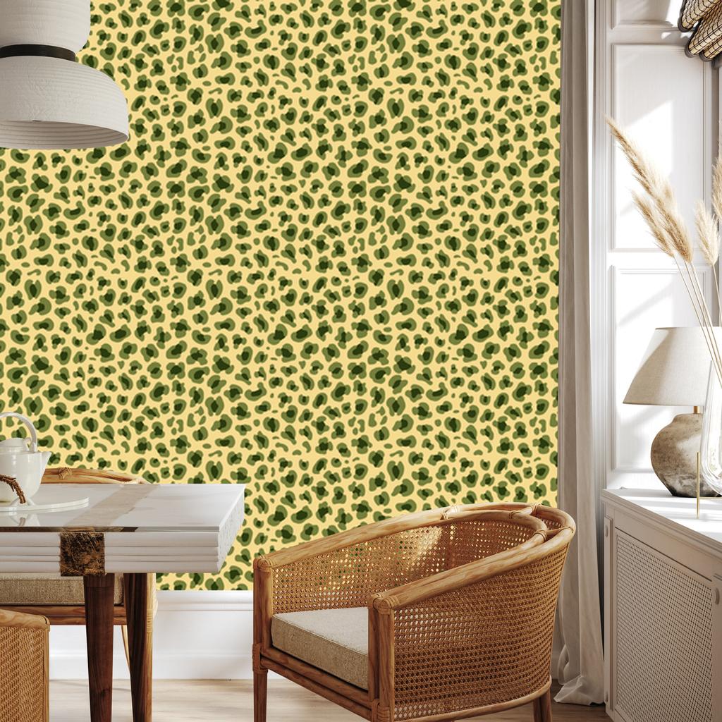 Yellow Leather Wallpaper Yellow and Olive for Living Room and Bedroom 50x1000