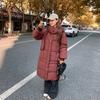 New long down cotton-padded clothes for women's winter fashion hooded knee-length thickened warm cotton-padded jacket
