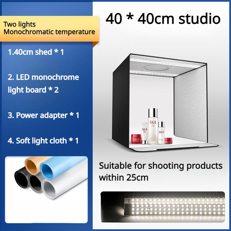

Небольшой реквизит для натюрморта для фотостудии, светодиодный бестеневой профессиональный мягкий свет, дополнительный световой короб, удобный для переноски, внутренняя заполняющая коробка с несколькими размерами 40 white light