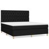 Exclusive House - Bed Slat Base with Mattress Black 160x200 Cm Fabric