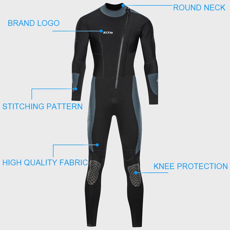 Nuovo 5mm Uomo Muta Invernale Completa Surf Steamer Swim Muta Lunga Muta M-3XL