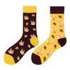 Asymmetric Colorful Christmas Cotton Socks for Couples