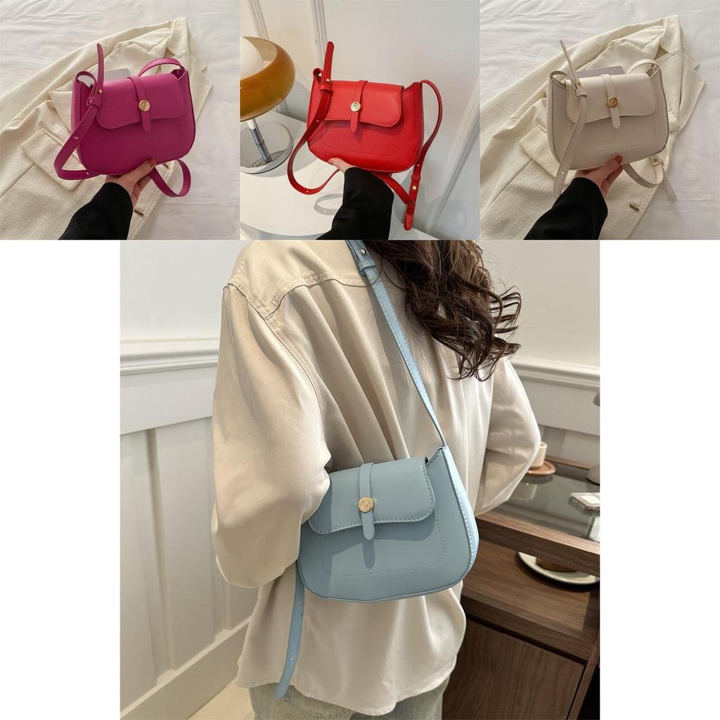 Popular Vintage Shoulder Bag With Street Style Element Stitching Line For Daily Match