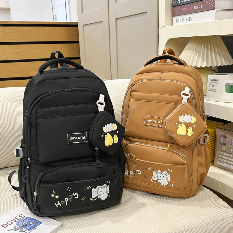 Printed Backpack Large Capacity Student Schoolbag