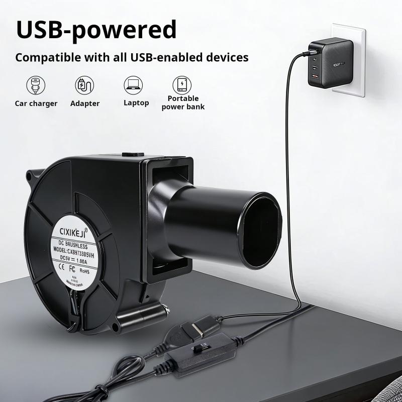 Universal Brushless Air Blower 97Mm Variable Speed Centrifugal Fan 3200RPM For Charcoal And Ignitions M4YD