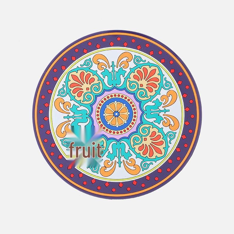 Large 3D Ethnic Style Silicone Heat-Resistant Placemat & Coaster Set