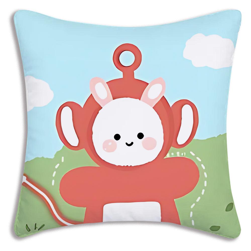 Cute Cartoon For Teletubbiess Pillow Covers Cartoon Sofa Decorative Home Double-sided Printing Short Plush Cute Cushion Cover