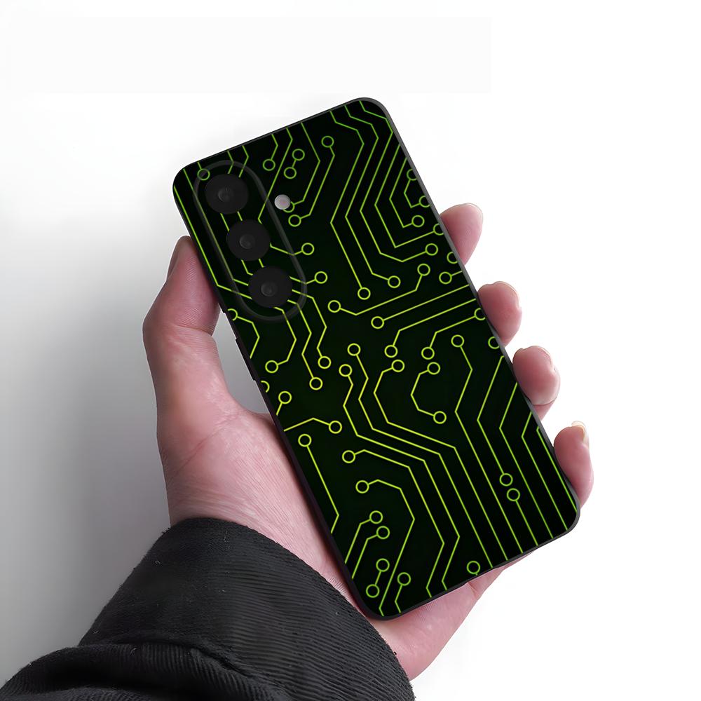 Creative Circuit Board Phone Case For Samsung S26 S25 Plus S20 S20 Plus S22 Ultra S23 FE S21 Plus S21 Ultra Soft Cover