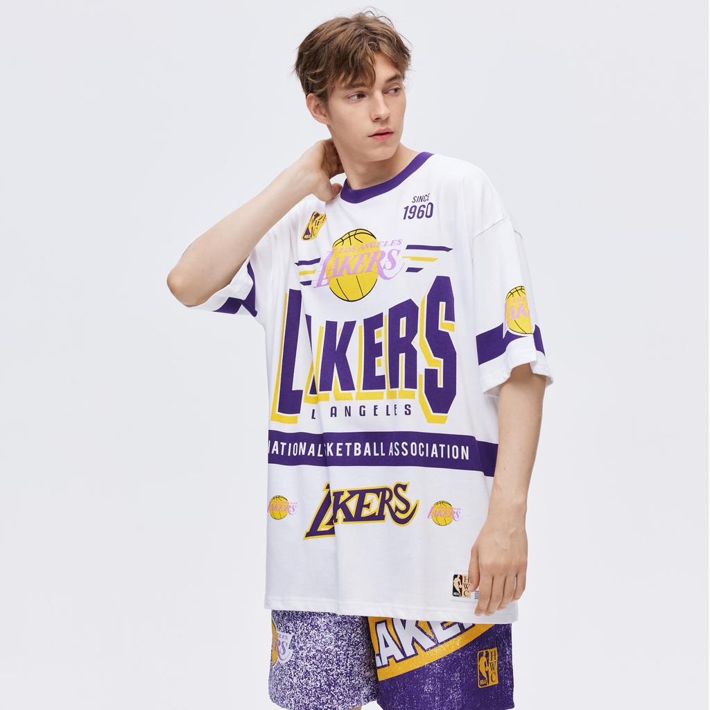 Mitchell Ness X NBA T Shirt Unisex White FC9265-LALWHIT