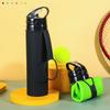 600ML Outdoor Foldable Waterbottle Lightweight Silicone Sports Bottle Reusable Detachable with Suction Tubes for Running Fitness