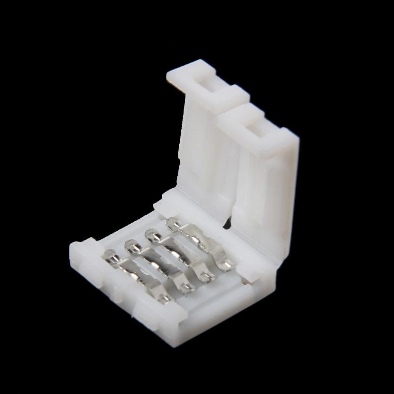 Vogue RGB LED Tape Connector Extension Wire 10mm Ribbon Light Connection 4Pin For SMD 5050 Free Welding RGB LED Strip 10Pcs/Lot