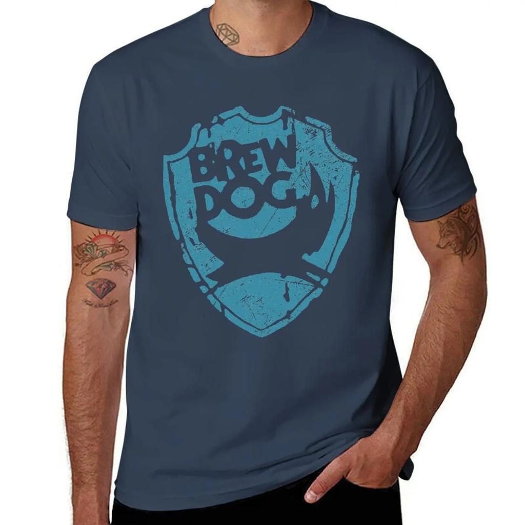 BrewDog T-Shirt Oversized Funny Shirt Cotton Graphic T Shirt Vintage Men's Cotton T-shirt