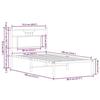 VidaXL Cadre de lit sans matelas chêne sonoma 75x190 cm 4106782