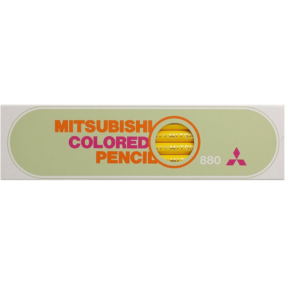 Mitsubishi Pencils, colored pencils, 880, monochromatic, yellow, 1 dozen K880.2