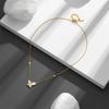 18K Gold-Plated Irregular Butterfly Diamond Necklace, Non-Fading, European & American Style Niche Design.