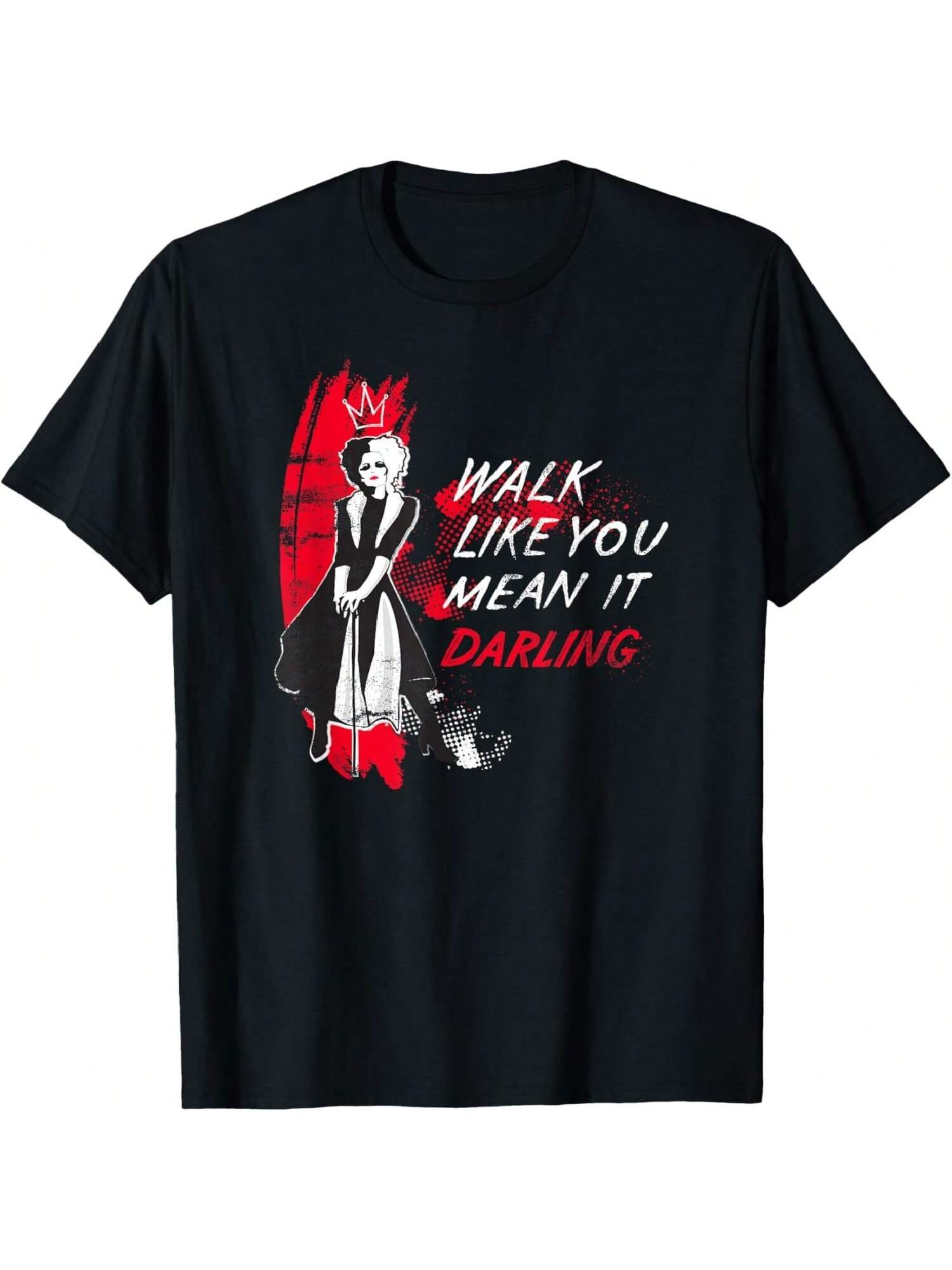 

Смелая футболка Disney s Cruella Walk Like You Mean It XXXXXL чёрный