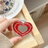 Japanese Small Fresh Glitter, Sequined Love Mirror, Mobile Phone, Airbag Bracket, Rhinestone, Magnetic Paste, Desktop Support Frame