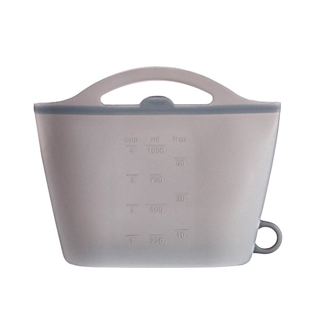 Reusable Vacuum Food Sealer Silicone Storage Bag Container Kitchen Fridge Small