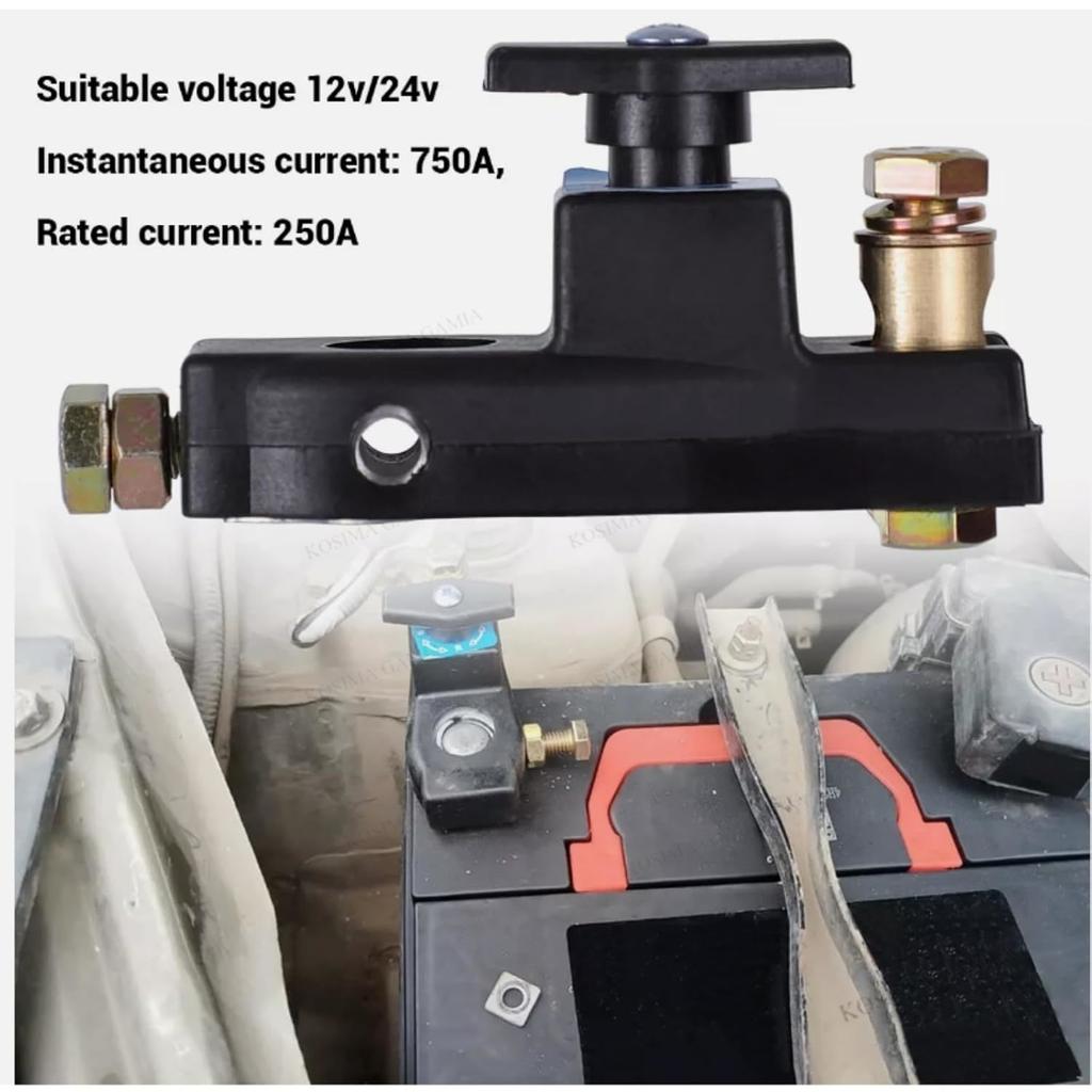 12/24V Smart Car Battery Isolator Master Main Switch Battery Shut Off Switch Battery Disconnect Switch for Car RV and Boat