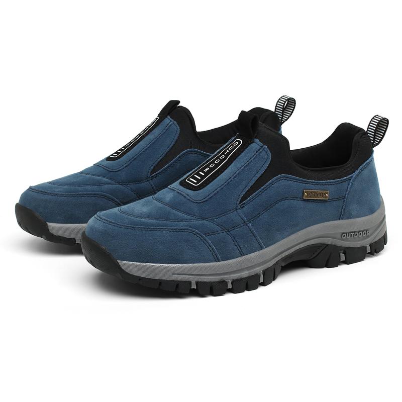 Outdoor Shoe Men Sneakers Autumn Slip On Casual Men Shoes Breathable Suede Leather Shoe Anti-skid Walking Shoe Hot Sale Footwear