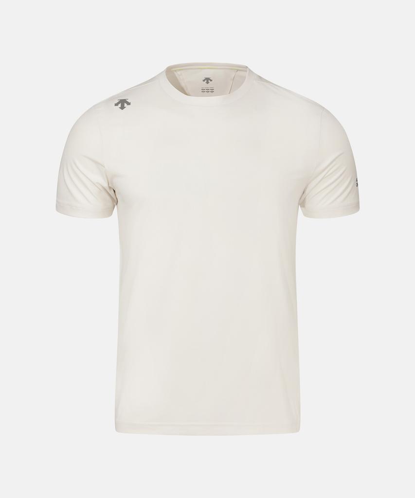 DESCENTE Running Soft Poly Short Sleeve T-Shirt Cream Sr223Rts43