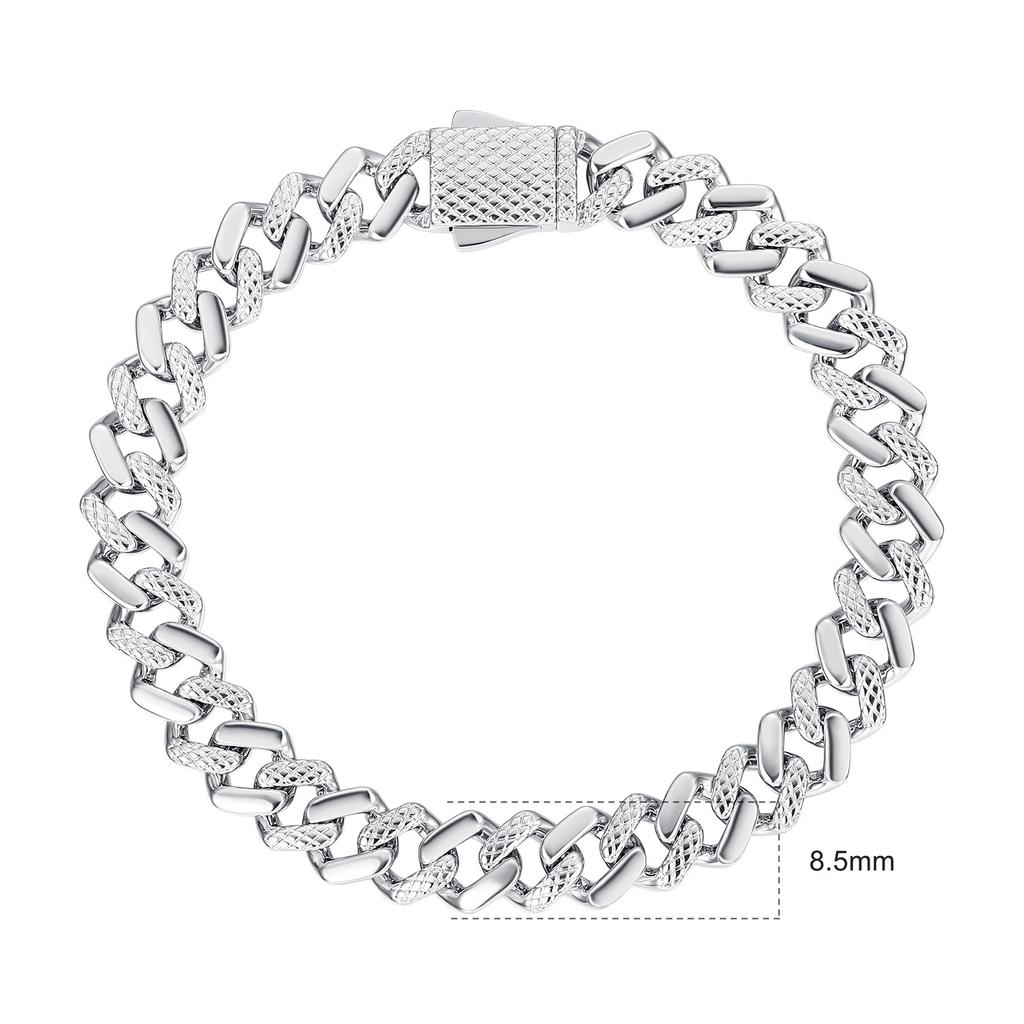 A rhombus zircon Cuban bracelet Europe, America, heavy industry design niche hiphop explosion