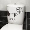 PVC Material Toilet Decoration Sticker Removable Bathroom Decor Sticker  Living Room