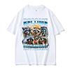Become Ungovernable Funny Raccoon Meme T Shirts  Women Y2K Vintage Graphic T Shirt Short Sleeve ONeck Tshirt Tops Personality