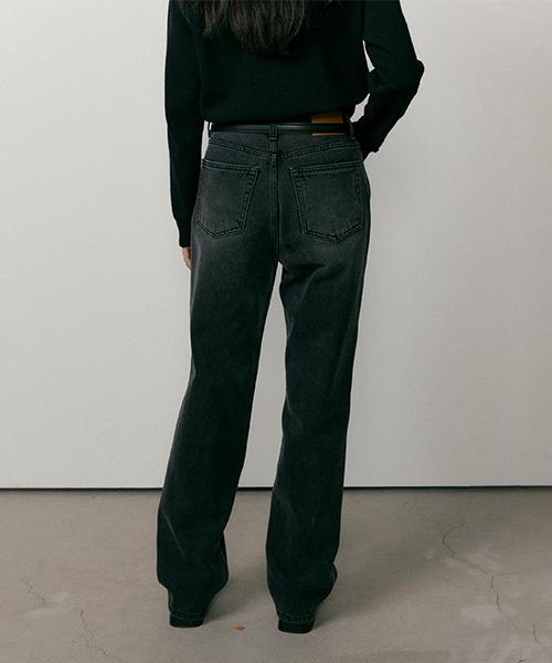 Lingseoul Black On Black Washing Denim Pants