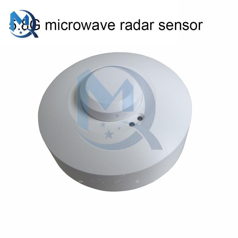 5.8G Round Microwave Radar Sensor Switch AC85-250V Delay Dystem Sensor Microwave Radar Switch Motion Detector Light Switch