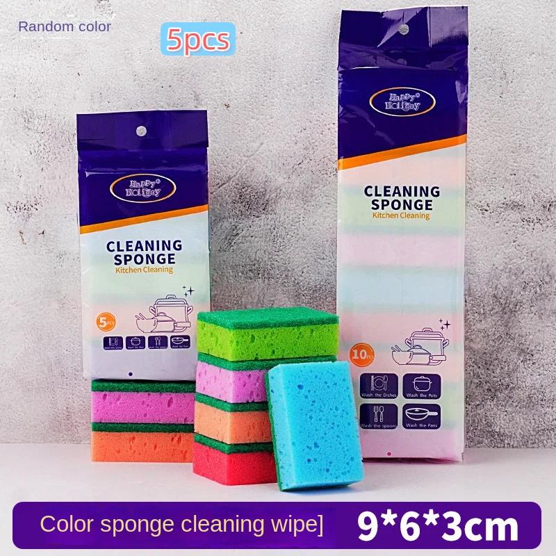 Colorful honeycomb sponge scouring pad kitchen dishwashing sponge scrub bowl brush pan dishwashing cloth dishwashing cloth decontamination magic scrub