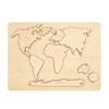 Kid Montessori Wooden Toy World Seven Continents Puzzle for Baby Early Education Geography Cognition Toys Children's Gifts