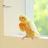 Parrot Hygiene Accessory Diaper, Cute Cartoon Print Bird Diaper with Bow, Reusable Nappy Flight Suit for Cockatiels Lovebirds Budgerigars Clothing
