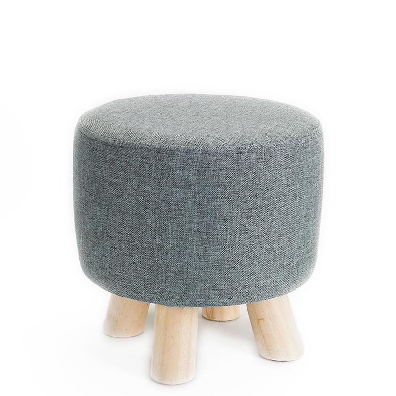 1Pc Elastic Ottoman Cover Solid Color Fabric Stool Covers Square Footrest Covers All-Inclusive Anti Slip Footstool Slipcovers