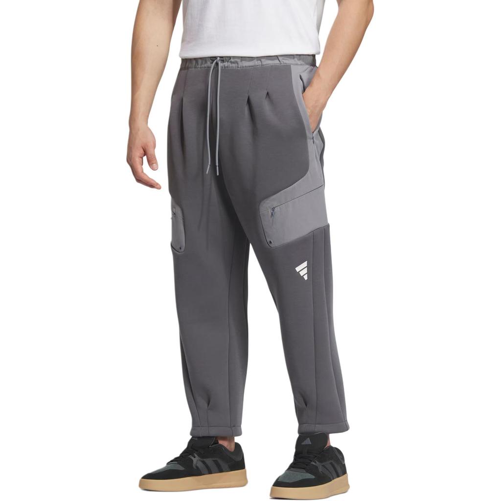 Adidas FW24 FUSTL P KN PT3 Retro Sports Comfortable Versatile Lace-Up Casual Pants Men Pants Dark-Gray Gray JM6180
