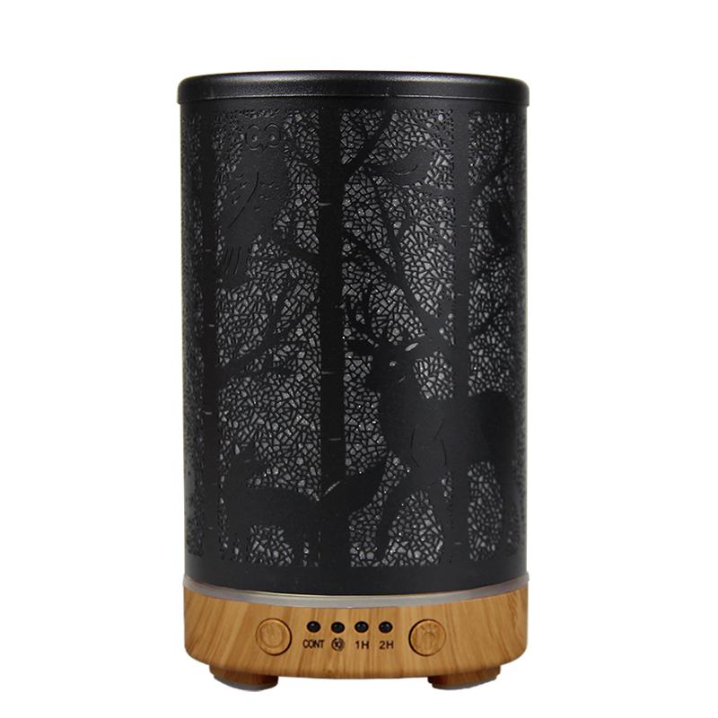 Aroma Diffuser Ultrasonic Perfume Air Humidifier Iron Art Deer Pattern Smart Room Fragrance Humidifier with LED Night Lights