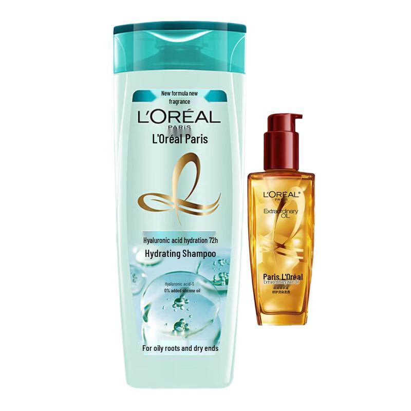 L Oréal Hyaluronic Acid Hydrating Shampoo & Hair Oil Set
