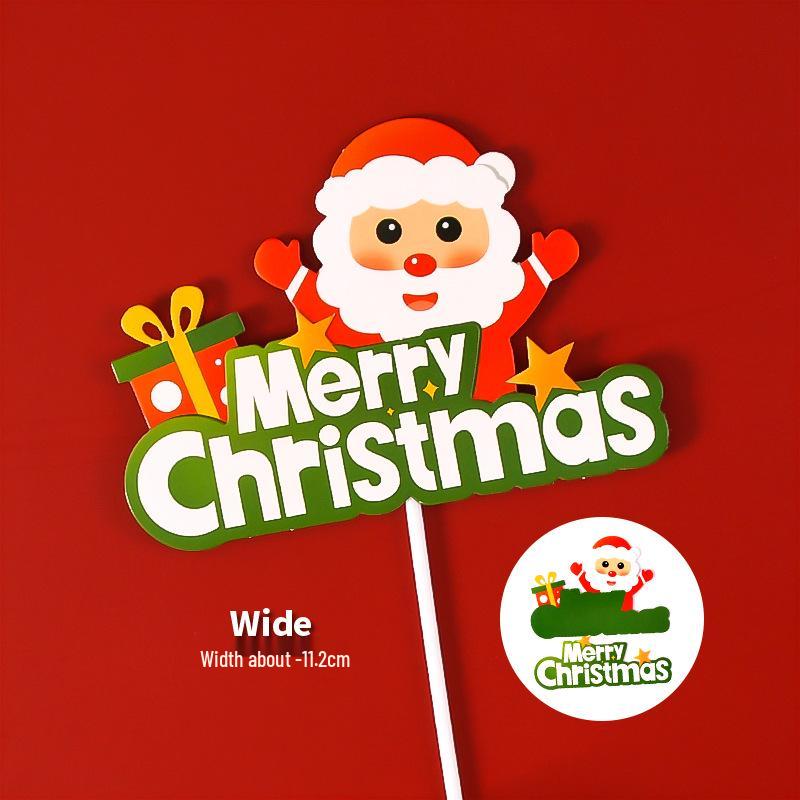 Popular Soft Glue Christmas Cake Ornaments: Santa Claus & Snowman Inserts for Holiday Party Desserts