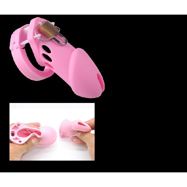 7 Colors Silicone Male Chastity Device Cock Cage Sex Toys With 5 Penis Ring Prevent Breaking Free Standard Short Cages Sex