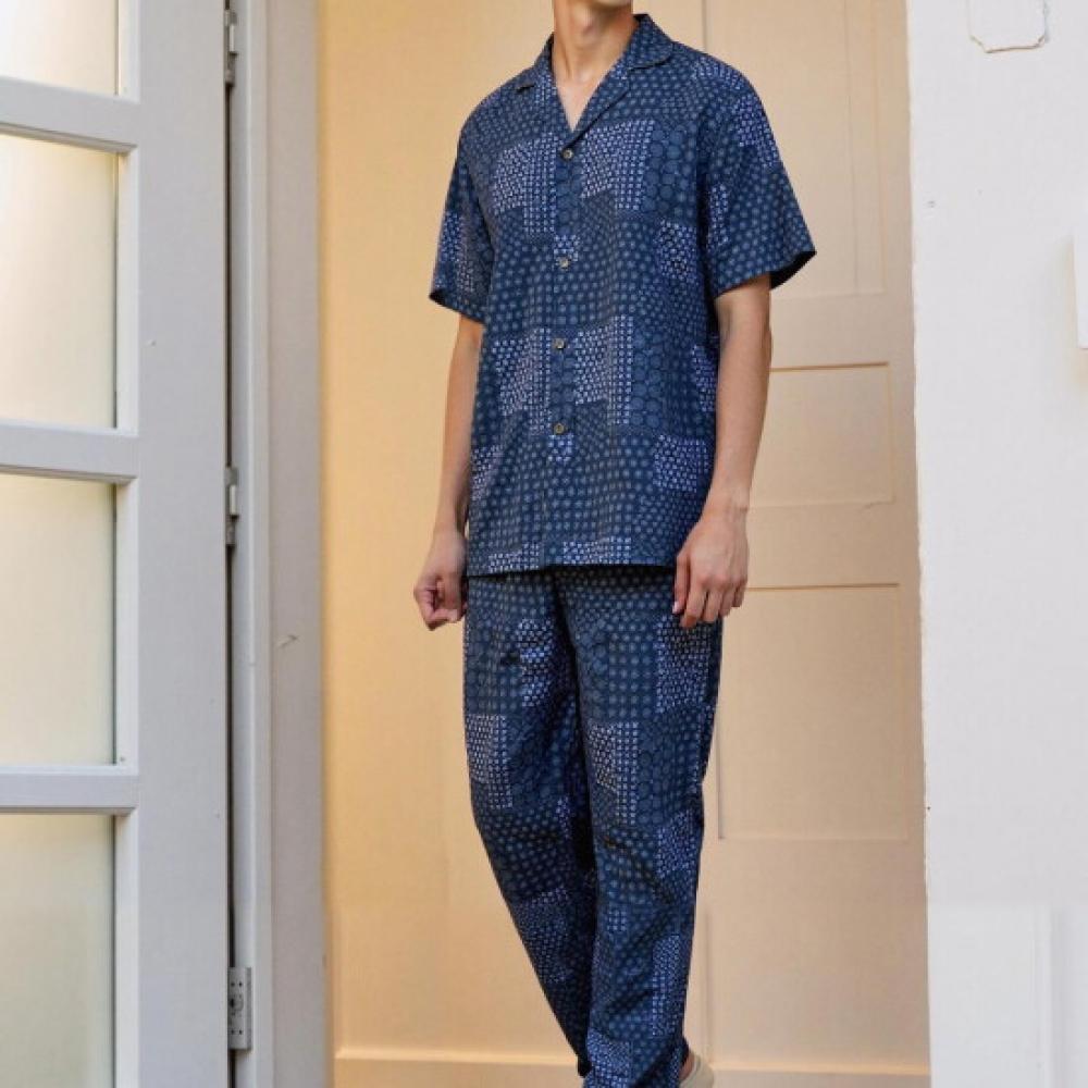 Sunday Lounge Men Paisley Short Sleeve Pajama Set Smmeast0109 Id