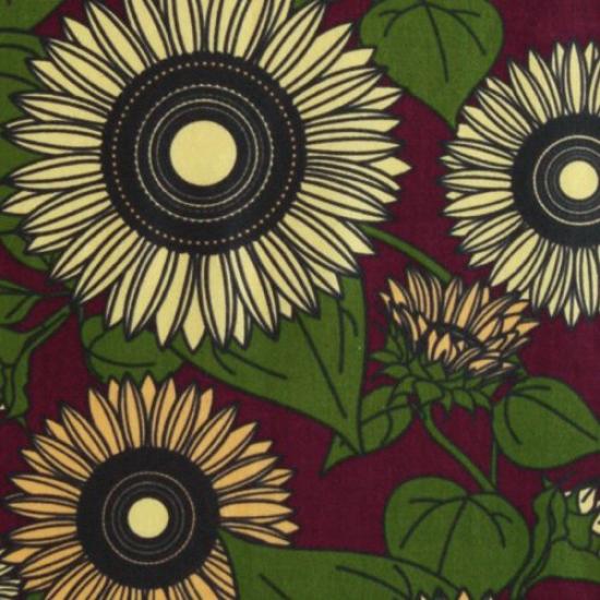 Dyeing Anbo Tenugui Authentic Dyed Cotton Tokuoka Made in Japan 35cm x 100cm "Sonnenblume Wine" 100%